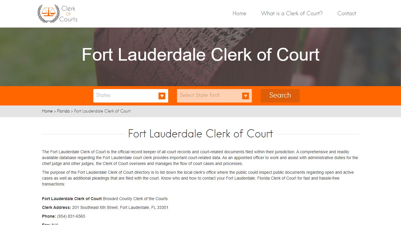 Fort Lauderdale Clerk of Court